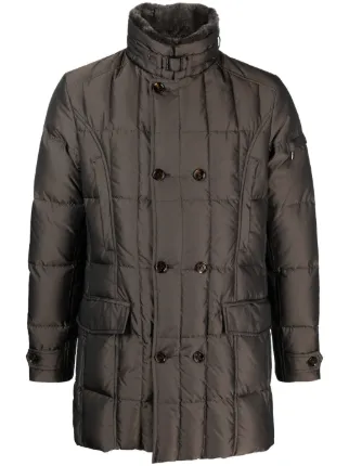 Moorer Morris double breasted Coat Grey FARFETCH TW