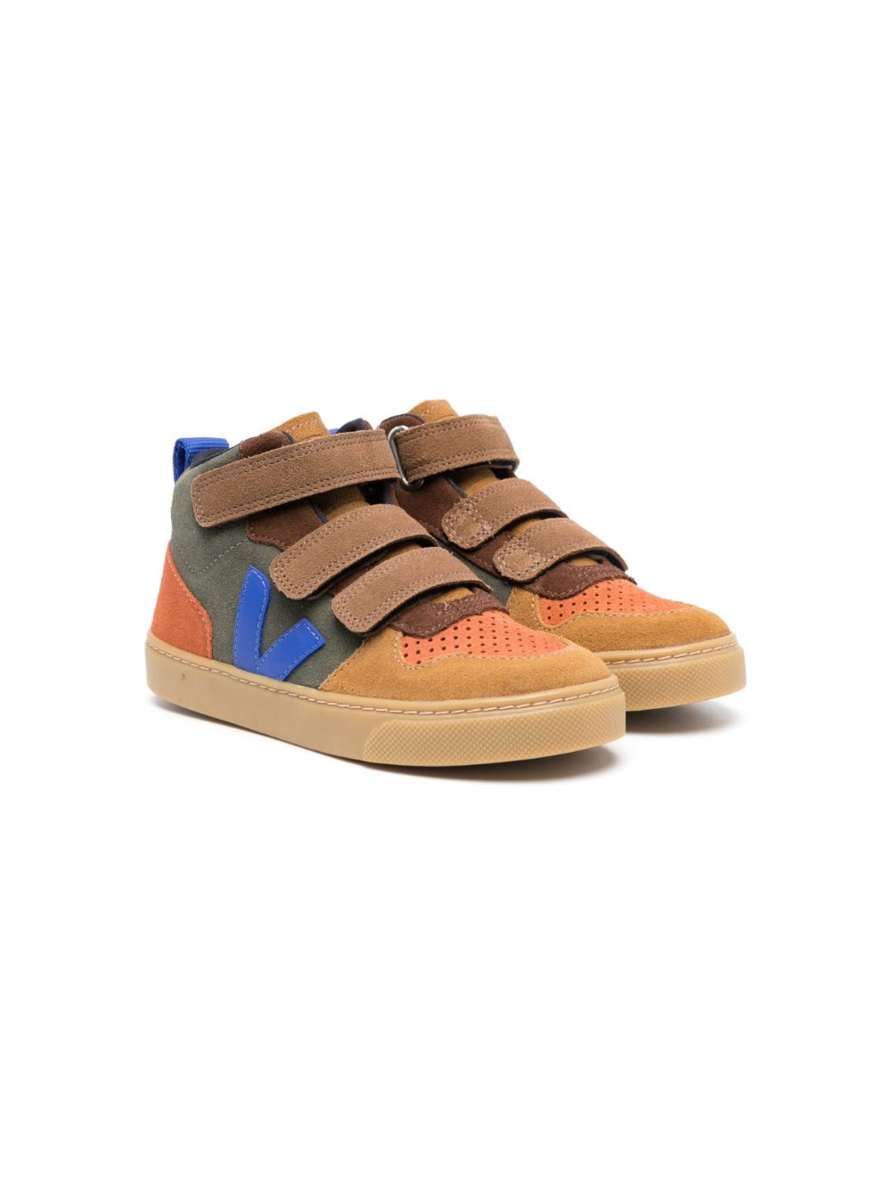 VEJA Kids high-top touch-strap sneakers - Brown