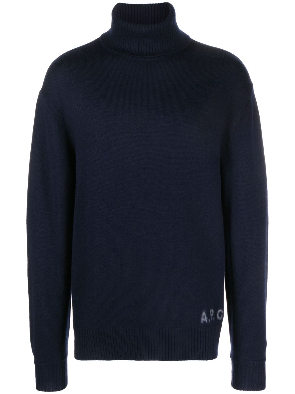 A.P.C. logo-print virgin-wool jumper Men