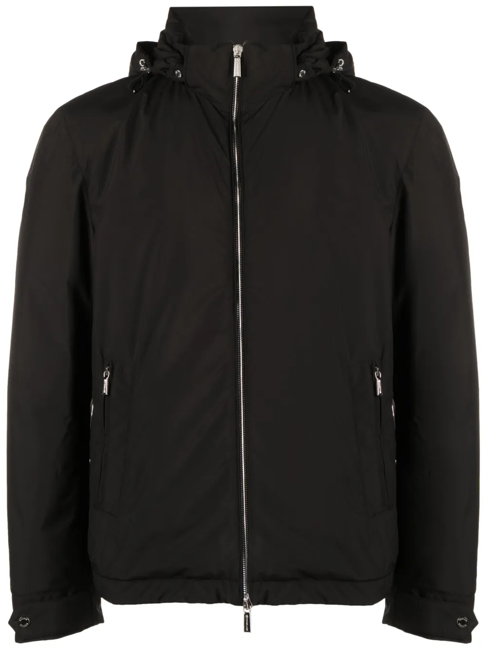 Moorer zip-up hooded jacket | Black | Image 1