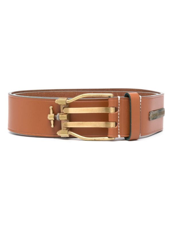 Pre-owned Leather Belt In Brown