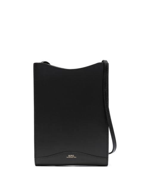 A.P.C. Jamie logo-stamp leather bag Men