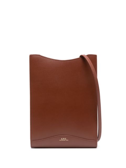 A.P.C. Jamie logo-stamp leather bag Men