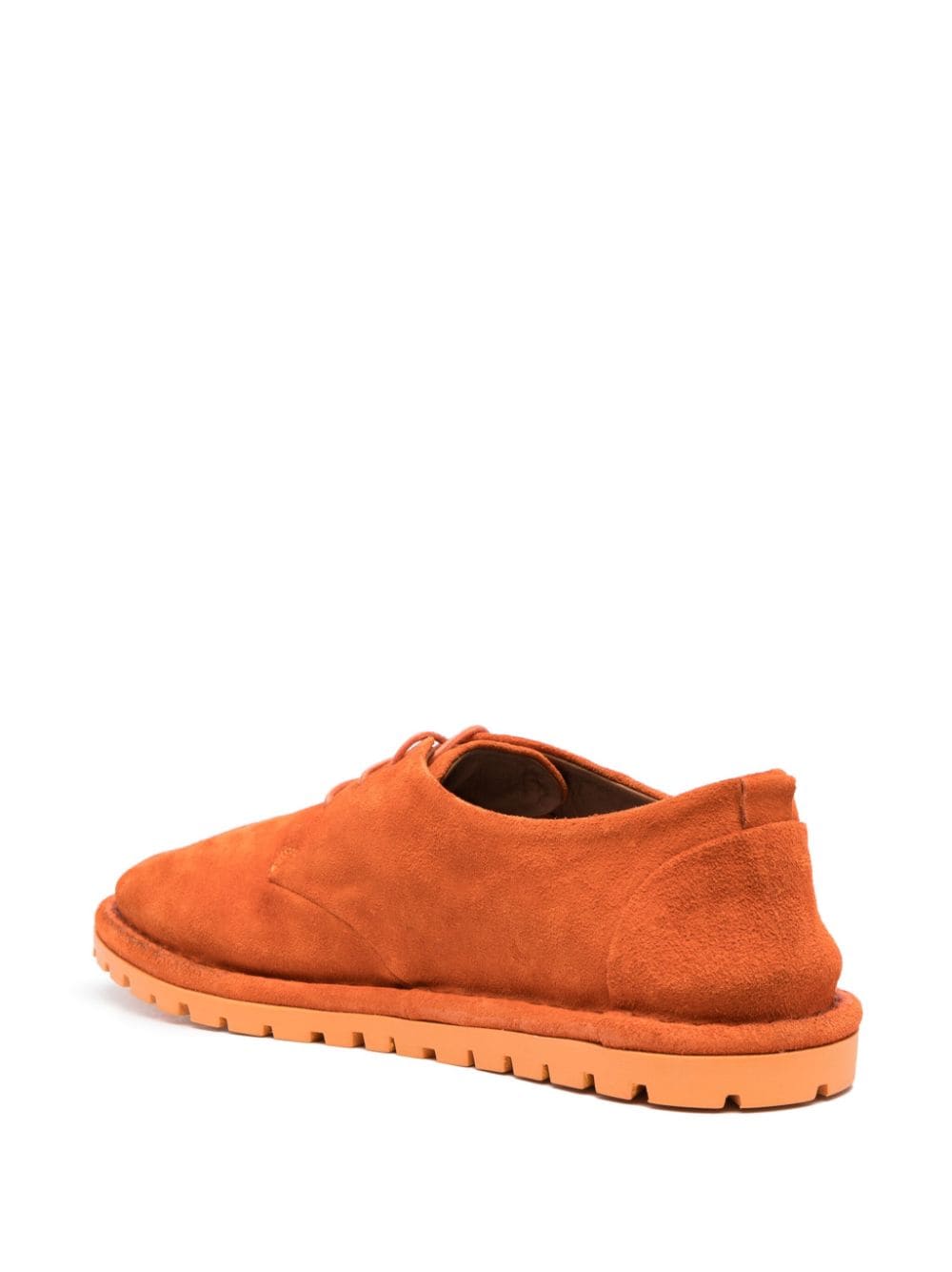 Shop Marsèll Ridged-sole Suede Oxford Shoes In Orange