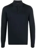 Roberto Collina button-fastening merino polo shirt - Blue