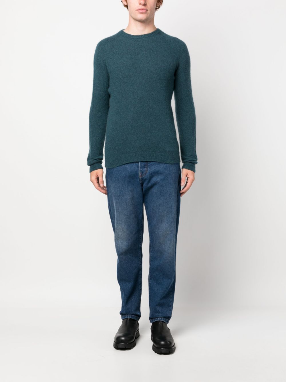 Roberto Collina crew-neck long-sleeve jumper - Blauw