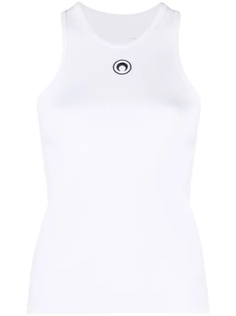 Marine Serre crescent moon-print racerback top