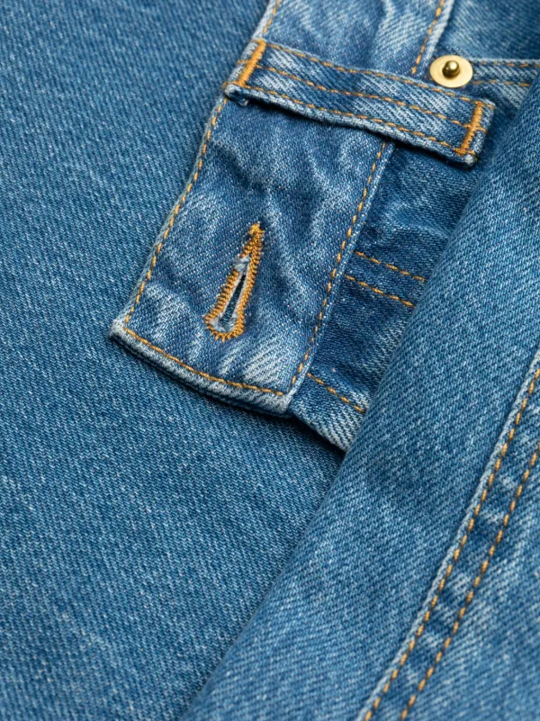 Gucci pressed-crease mid-rise wide-leg Jeans | ブルー | FARFETCH JP