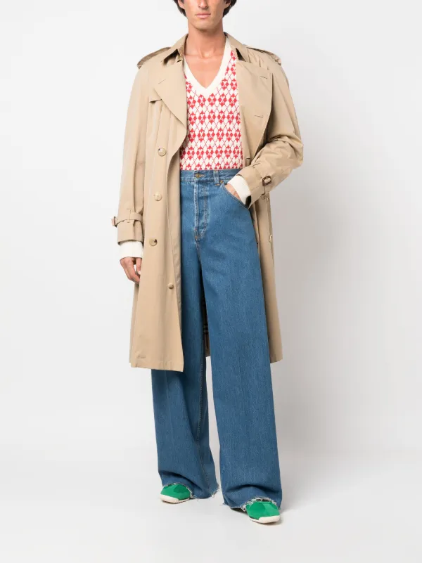Gucci pressed-crease mid-rise wide-leg Jeans | ブルー | FARFETCH JP