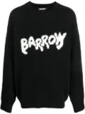 BARROW intarsia-knit logo brushed jumper - Black