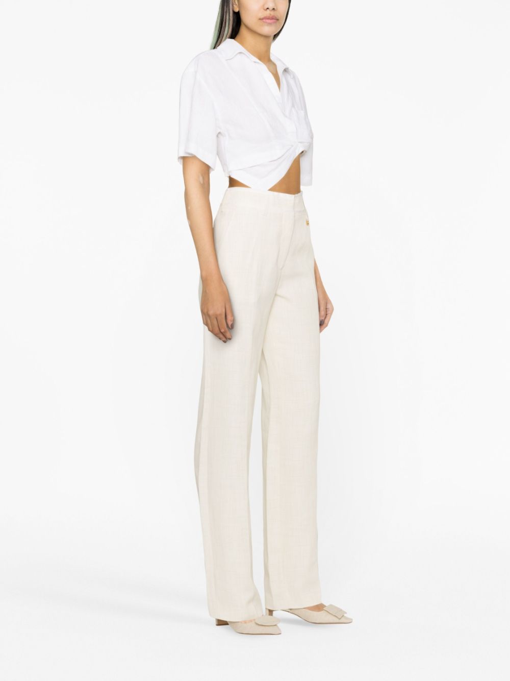 Jacquemus Ficelle linen-blend trousers Women