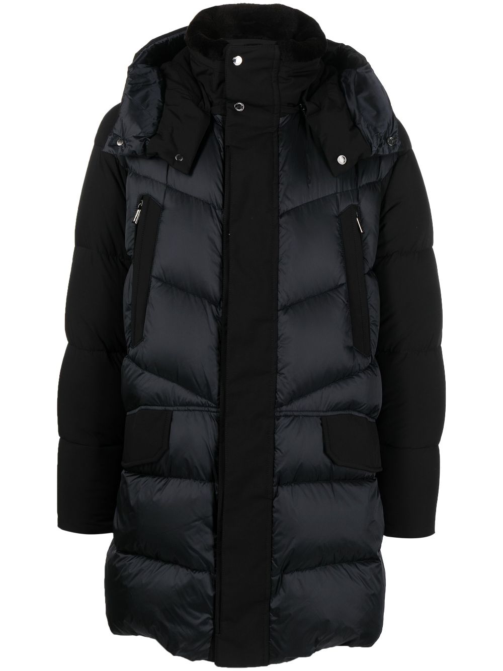 Moorer Quilted shearling-collar Padded Jacket - Farfetch