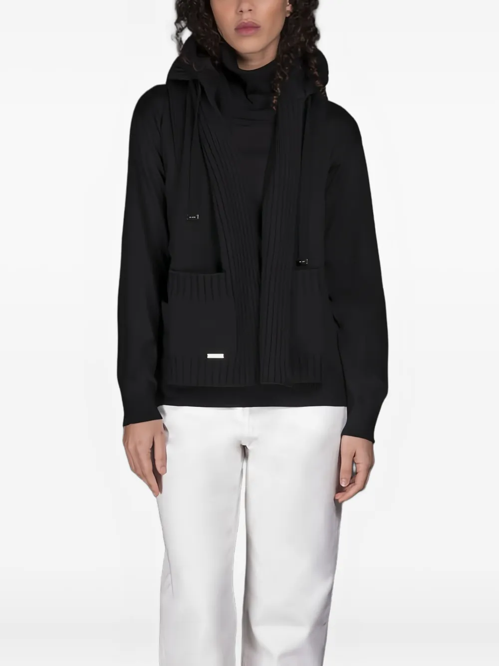 Moorer hooded scarf - Zwart