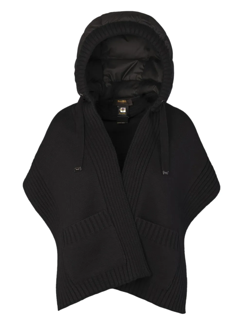 Moorer hooded scarf | Black | Image 1