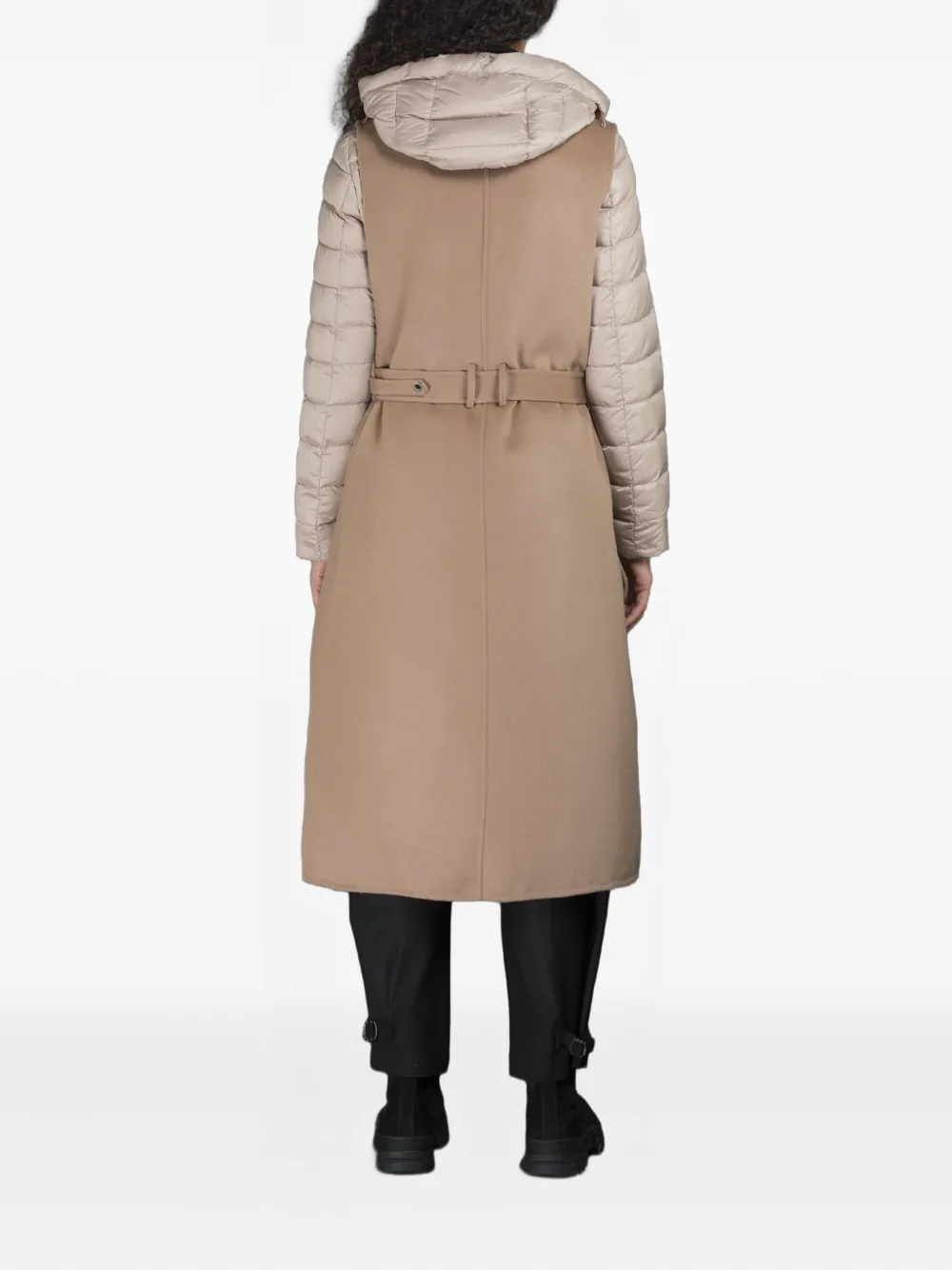 Moorer Double-breasted Belted Coat In Brown