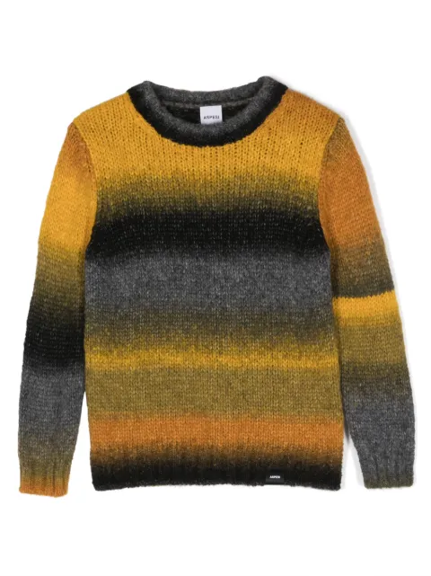 Aspesi Kids striped degradé knitted jumper