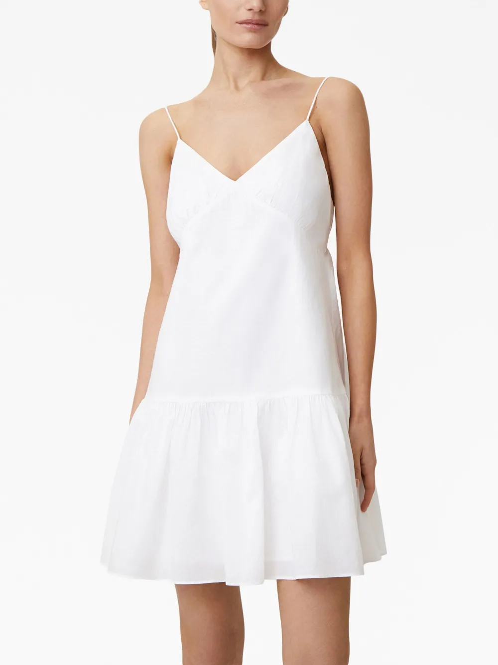 12 STOREEZ Midi-jurk met open rug Wit