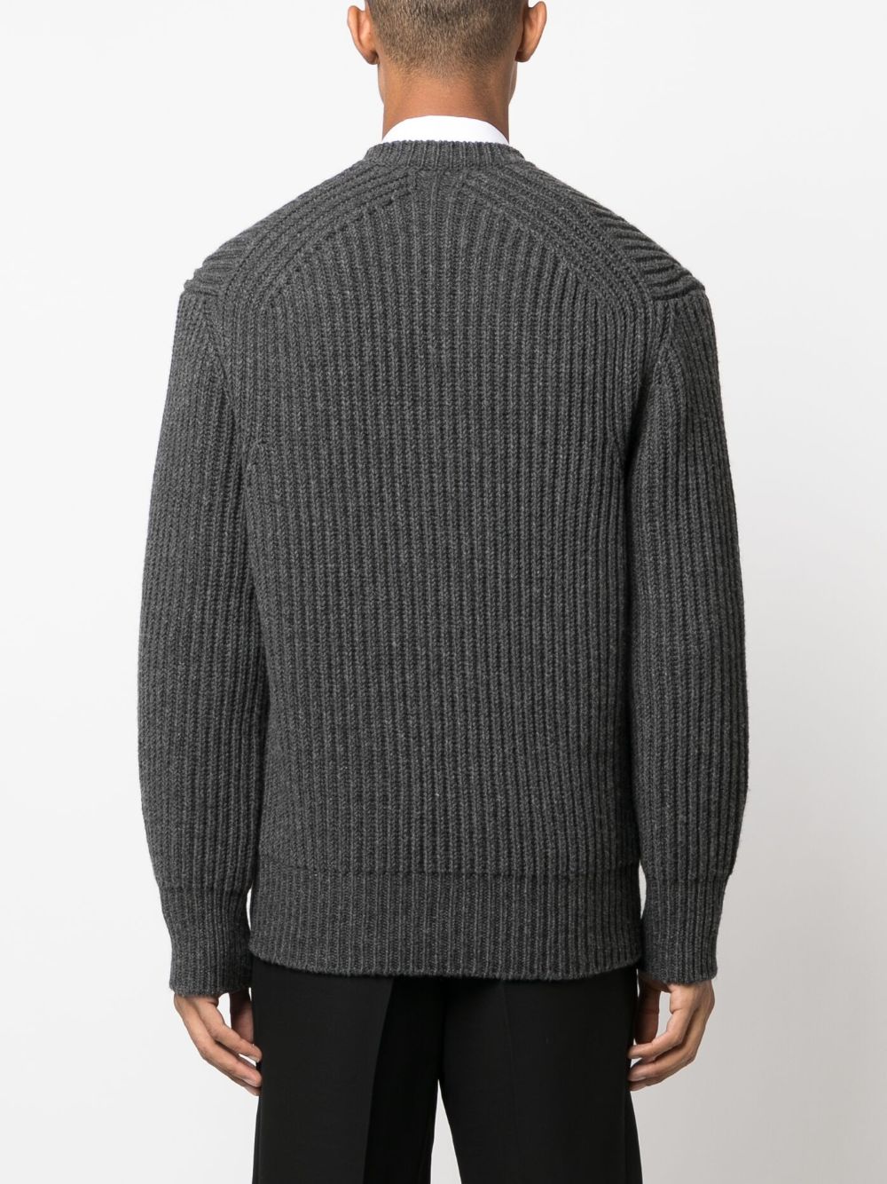 Alexander McQueen ribbed-knit wool jumper Men