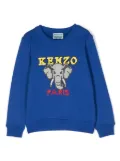 Kenzo Kids Jungle Game Elephant sweatshirt - Blue