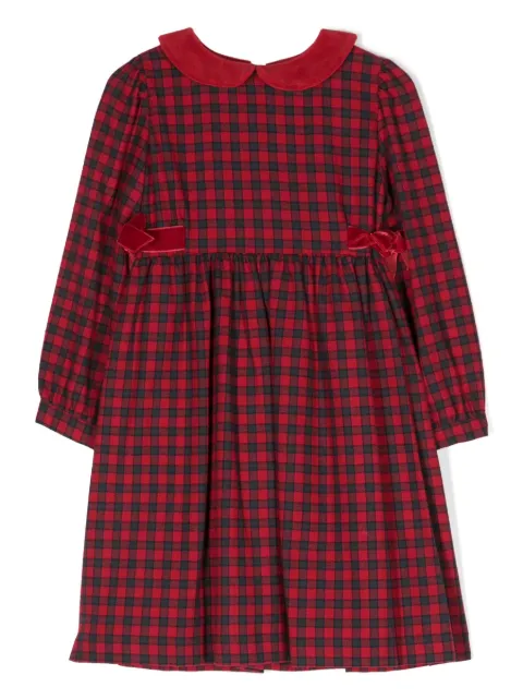 Siola bow-detail plaid dress