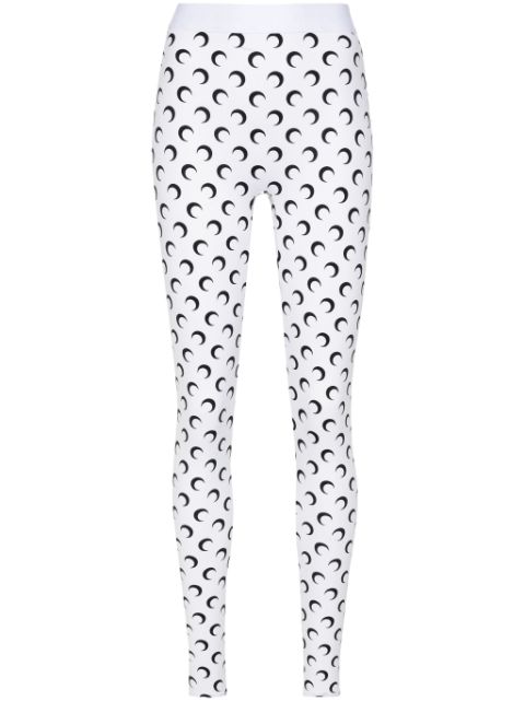 Marine Serre crescent moon-print leggings