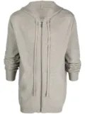 Rick Owens zip-up drawstring hoodie - Neutrals