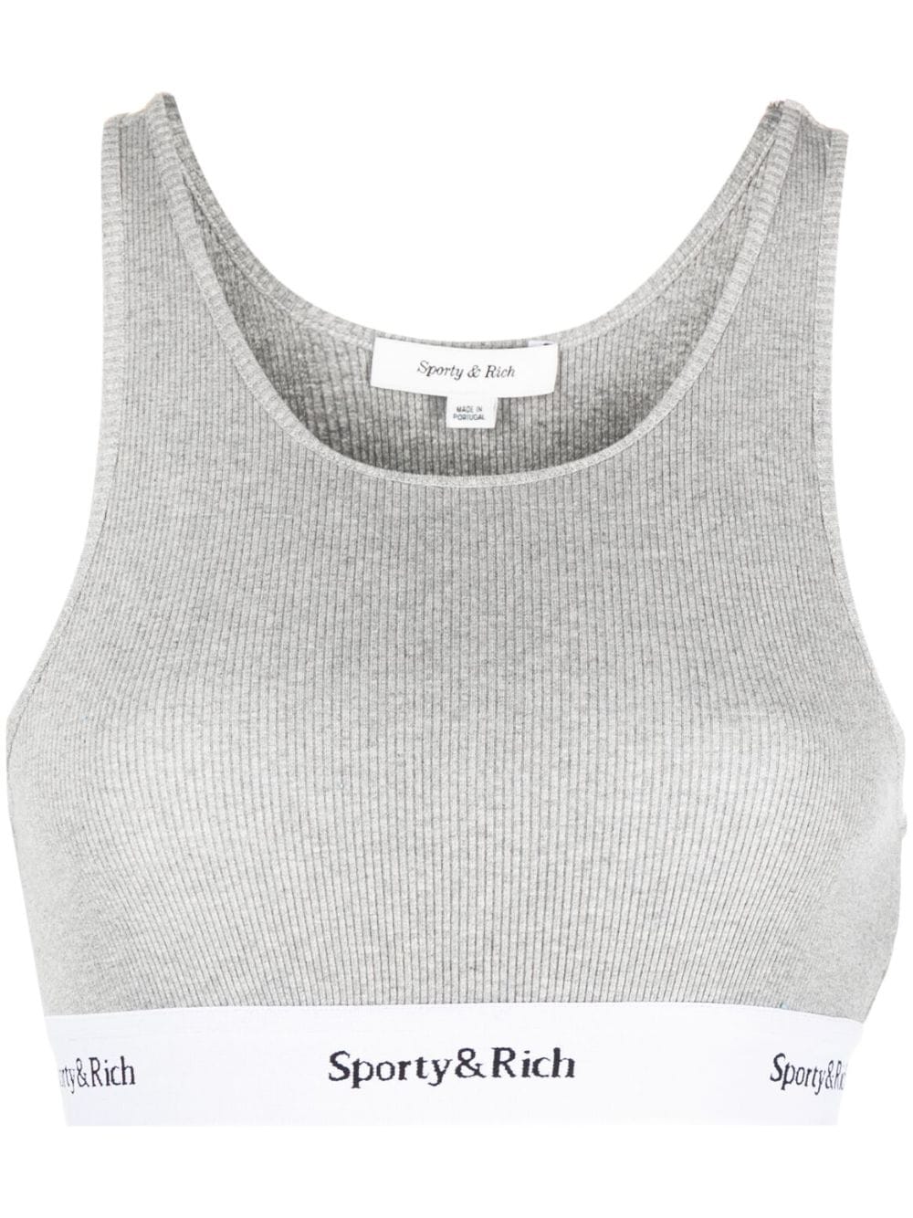 Sporty & Rich logo-underband Ribbed Sports Bra - Farfetch