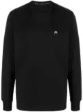 Marine Serre logo-embroidered crew-neck sweatshirt - Black