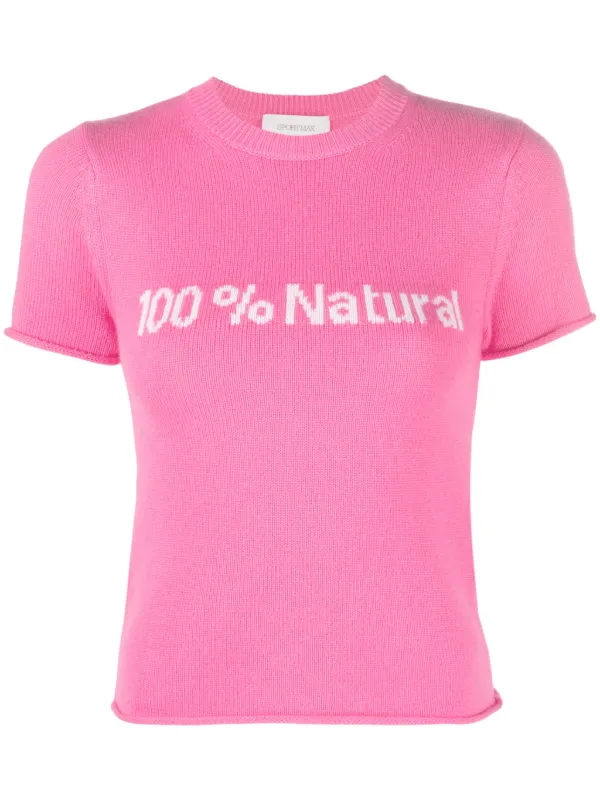 Sportmax crew-neck intarsia-knit Top | Pink | FARFETCH AO
