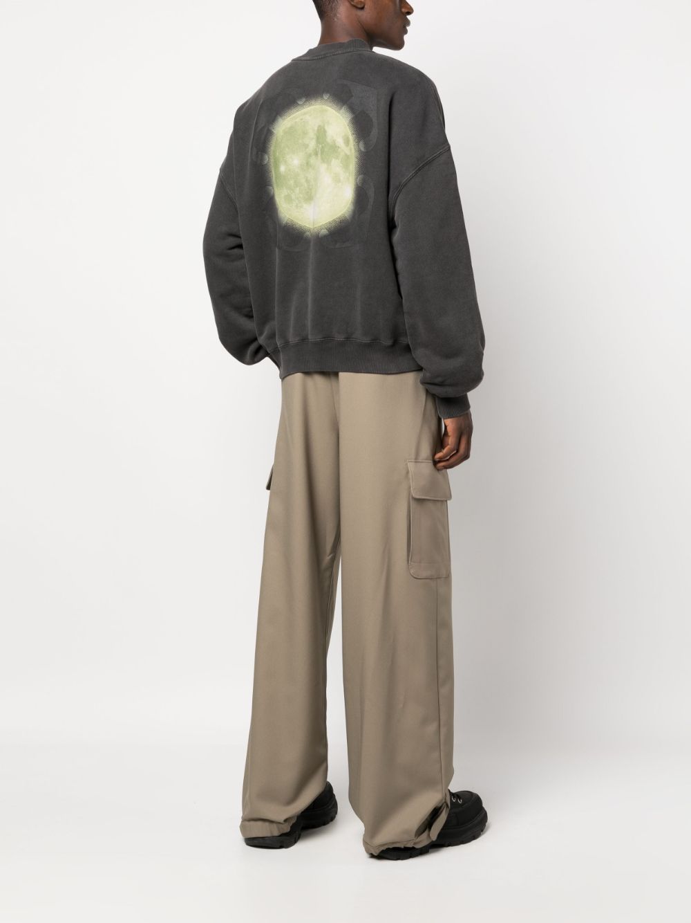 Off-White Super Moon cotton sweatshirt - Zwart