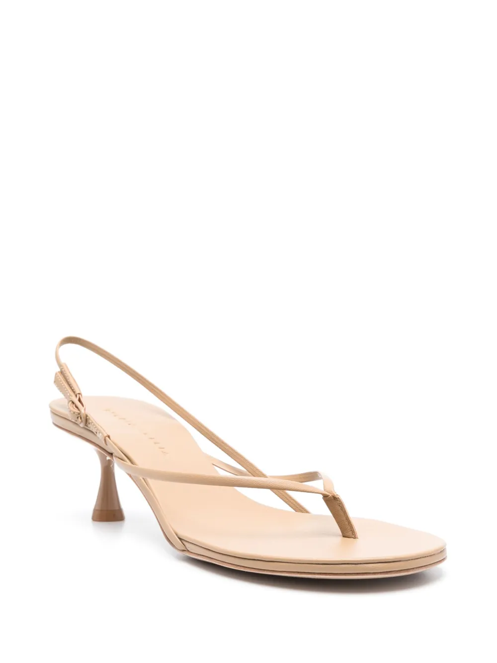 Studio Amelia Wishbone sandalen met bandje - Beige