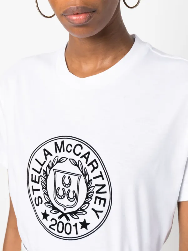 Stella McCartney logo-print Cotton T-shirt | White | FARFETCH AO