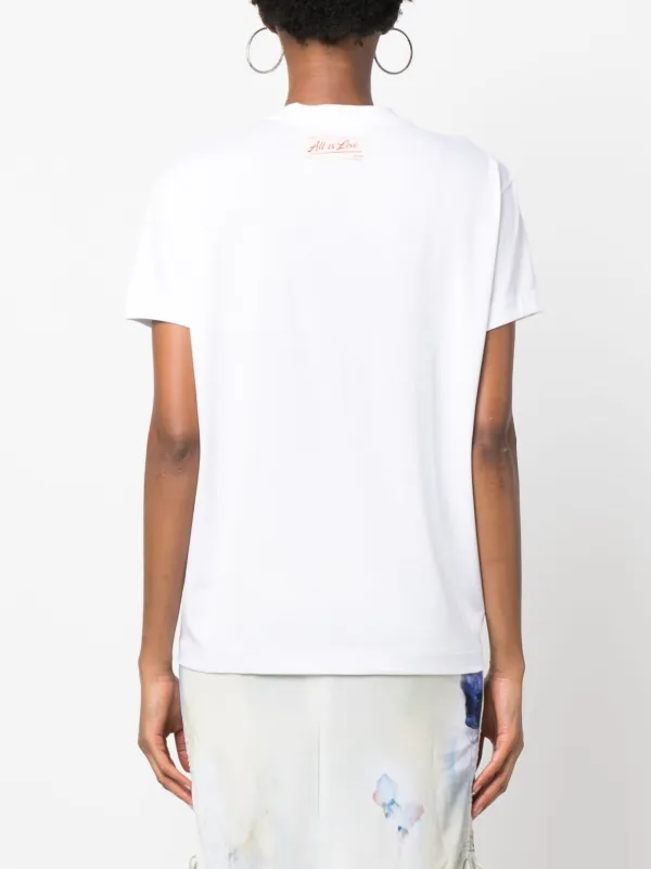 Stella McCartney logo-print Cotton T-shirt | White | FARFETCH AO