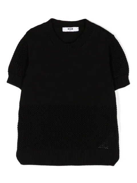 MSGM Kids top tejido manga corta