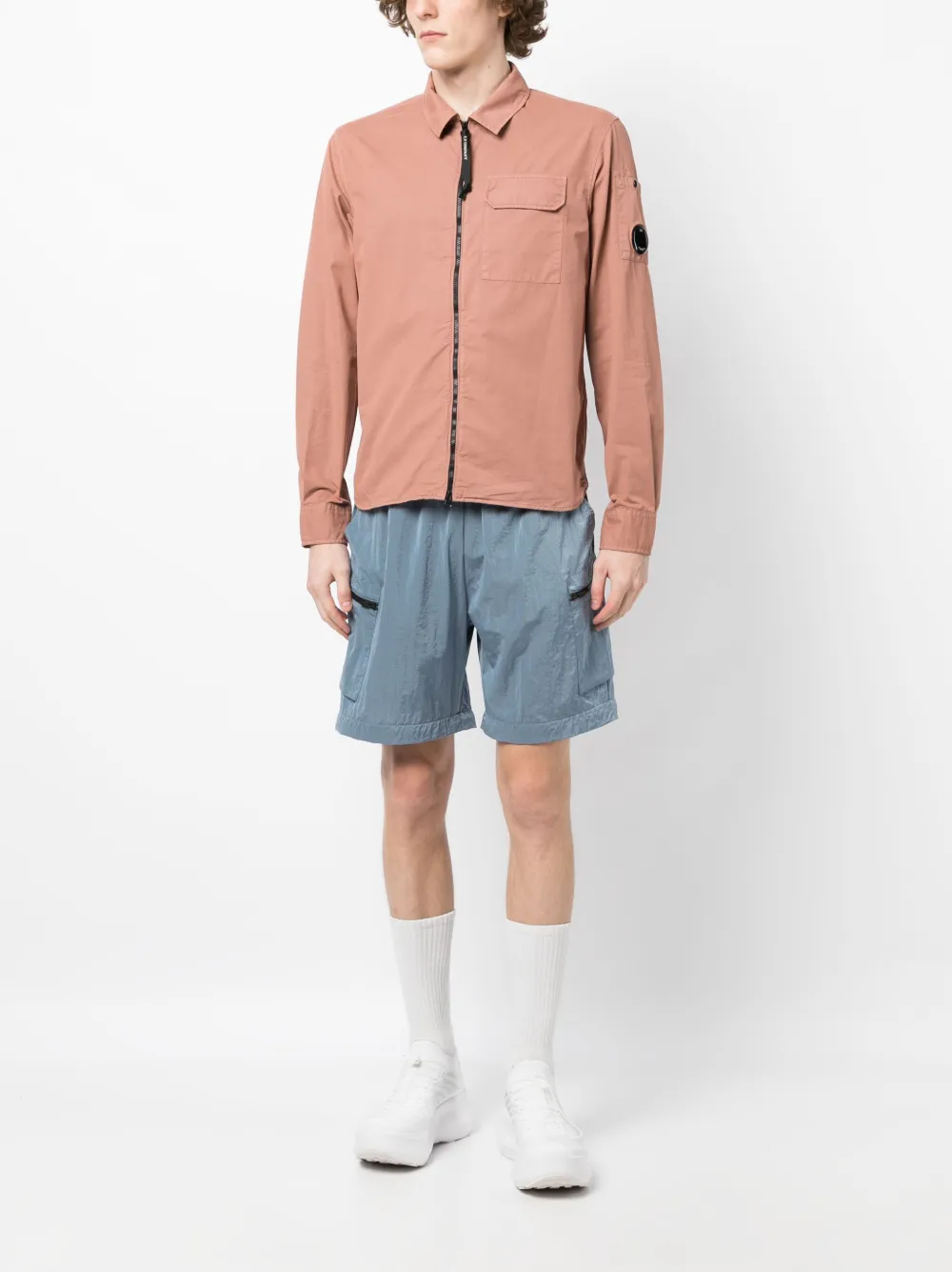 C.P. Company gabardine-cotton shirt jacket - Roze