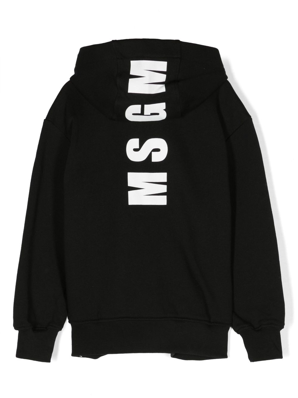MSGM Kids logo-print zip-up hoodie - Zwart