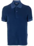 TOM FORD towelling-finish polo shirt - Blue
