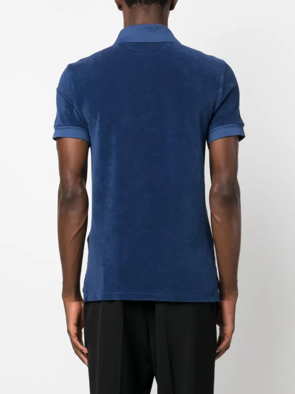 TOM FORD towelling-finish Polo Shirt | Blue | FARFETCH