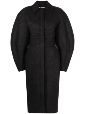 コート JACQUEMUS Woman Coat Black 243CO0771614 990 Black Jacquemus Coats for Women | Lyst
