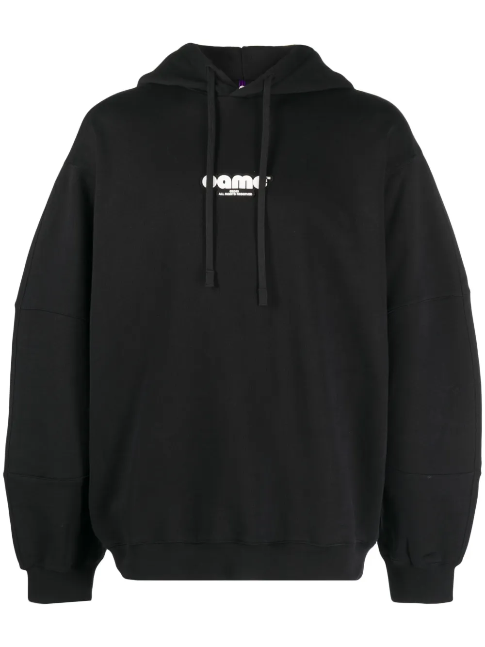 logo-patch cotton hoodie