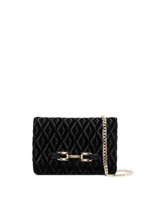 Elisabetta Franchi quilted velvet crossbody bag