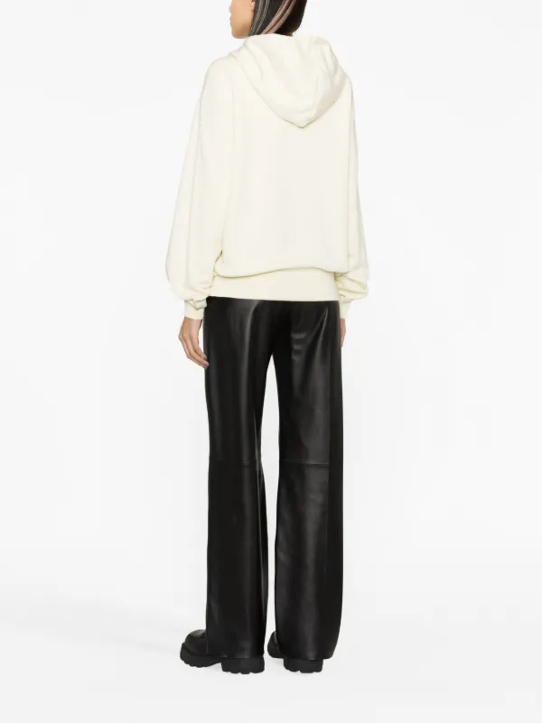 Off-White logo-print Cotton Hoodie | Neutrals | FARFETCH