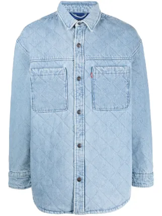 Levi's diamond store quilted shirt jacket