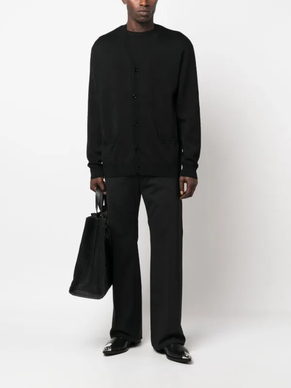 Moschino button-up Virgin Wool Cardigan | Black | FARFETCH