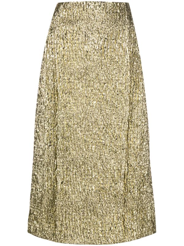 Gold sequin a line hotsell midi skirt