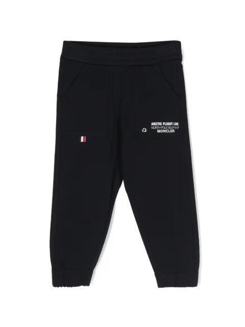 Moncler Enfant slogan-print jersey track pants