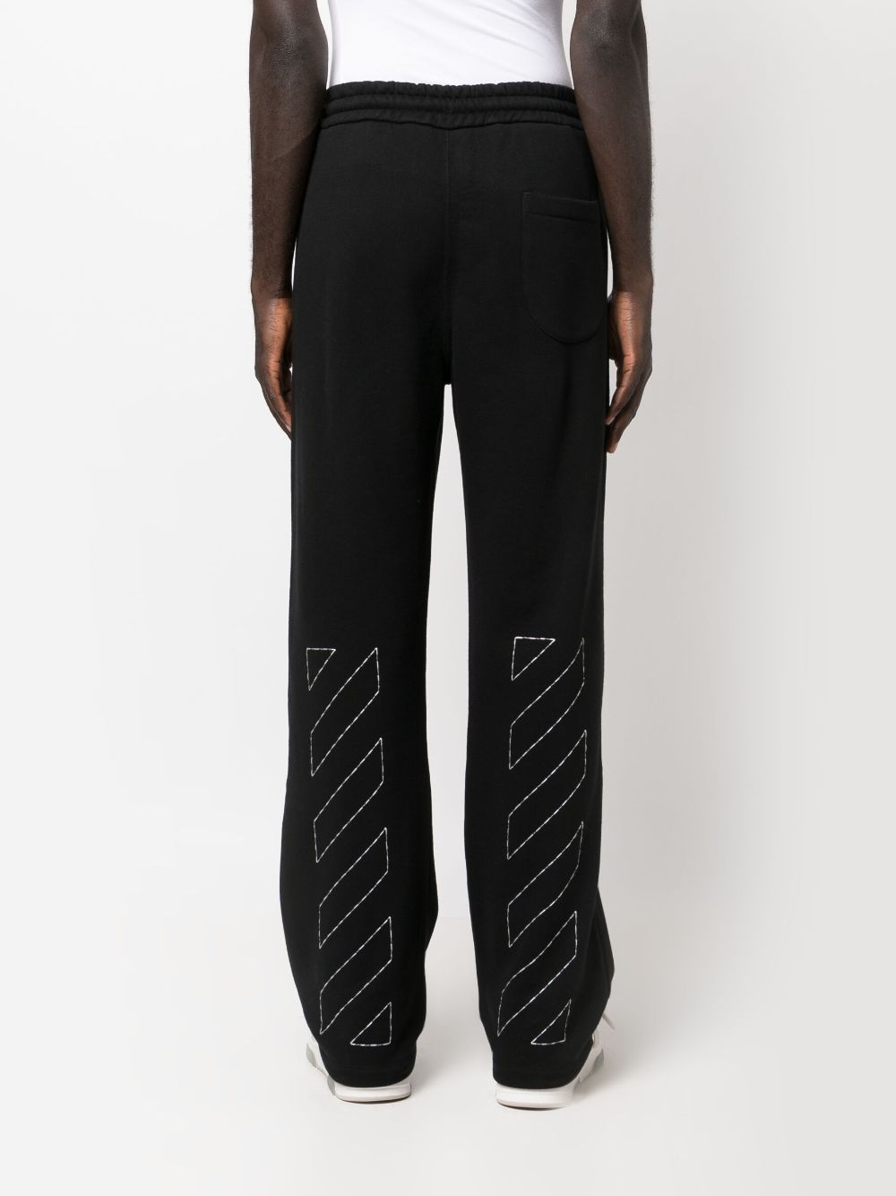 Off-White Diag-embroidered cotton track pants Men