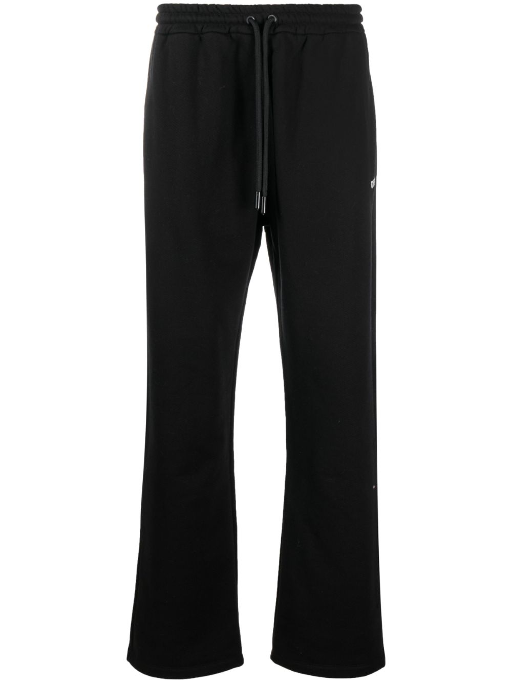 Off-White Diag-embroidered cotton track pants – Black