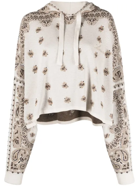 AMIRI paisley-print cotton hoodie