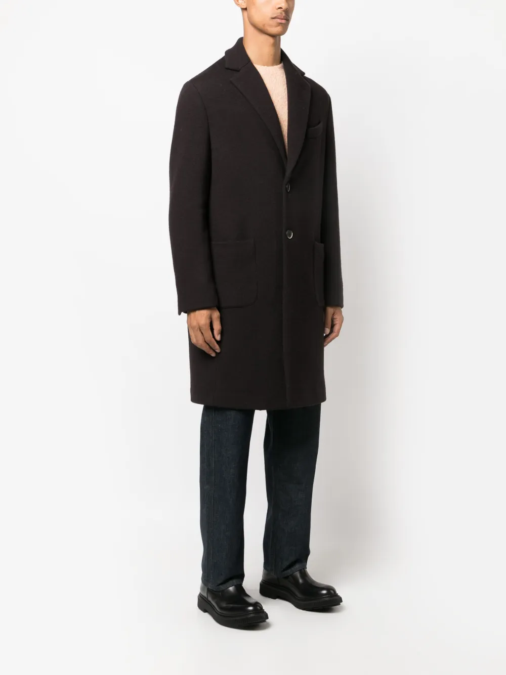 BARENA VENEZIA NOTCHED-COLLAR SINGLE-BREASTED COAT